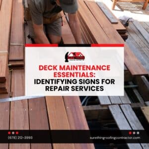 Sure Thing Roofing Contractor Deck Maintenance Essentials Identifying Signs for Repair Services